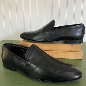 To Boot New York Adam Derrick Moc Sewn Penny Loafers Black Calfskin *Italy*